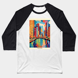 fauvism art of chicago city usa 3 Baseball T-Shirt